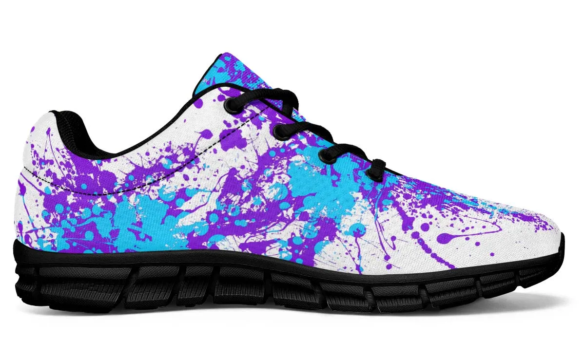 Aqua Purple White Splatter