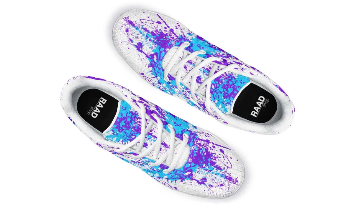 Aqua Purple White Splatter