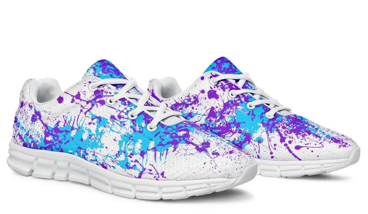 Aqua Purple White Splatter