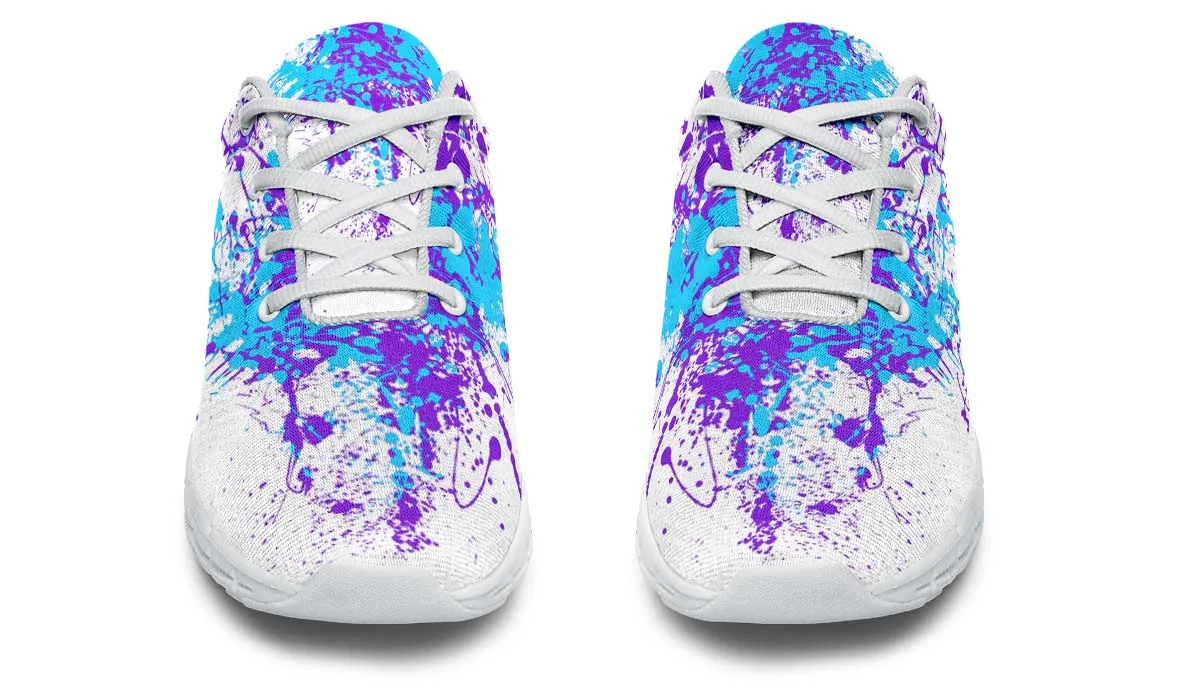 Aqua Purple White Splatter