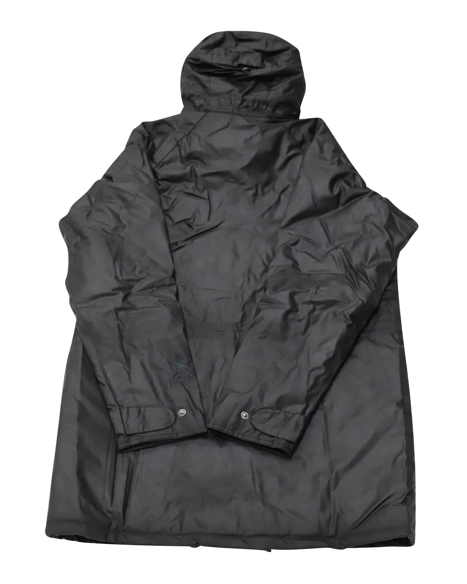 Barbour Fenton Wax Jacket in Black Cotton