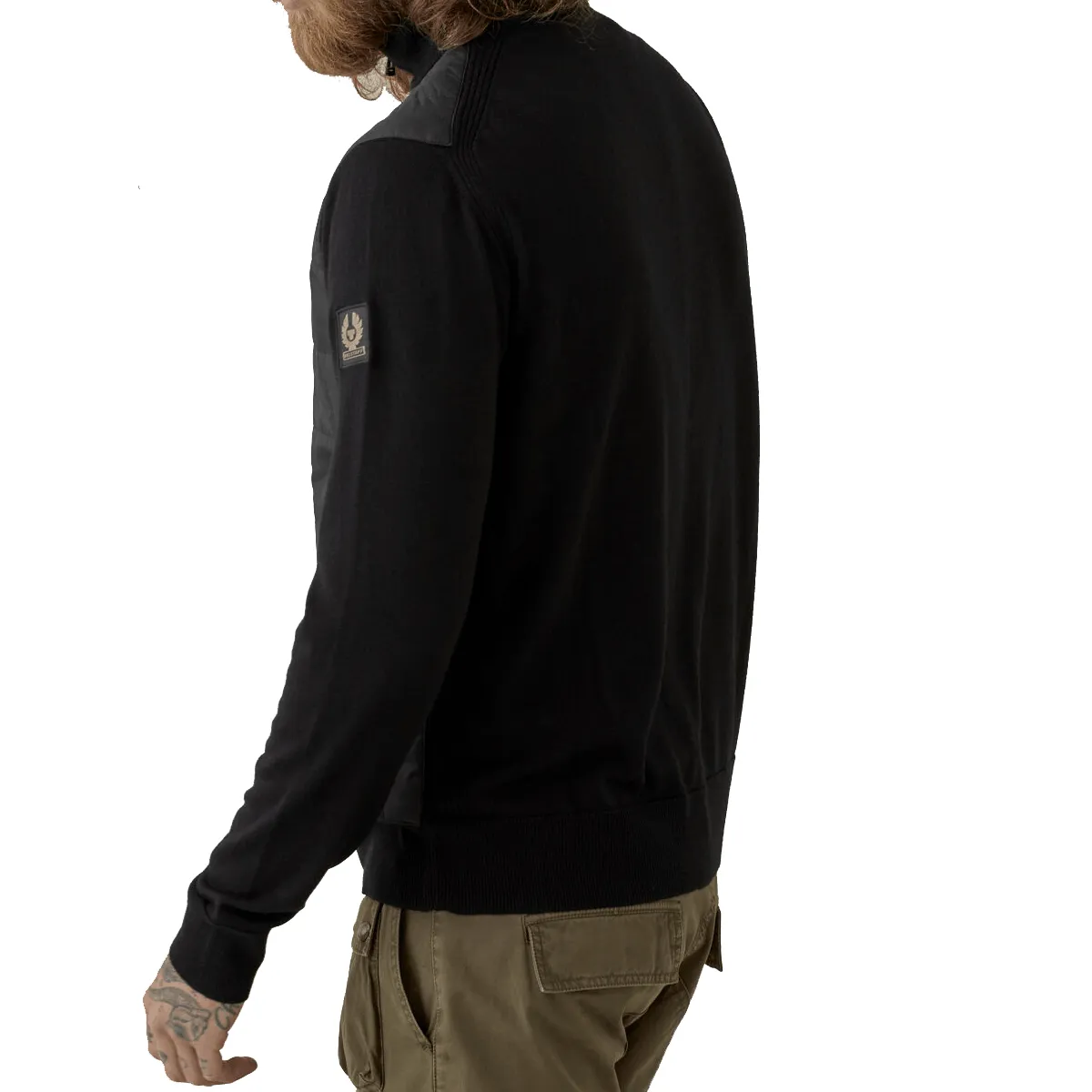 Black New Kelby Zip Wool Cardigan