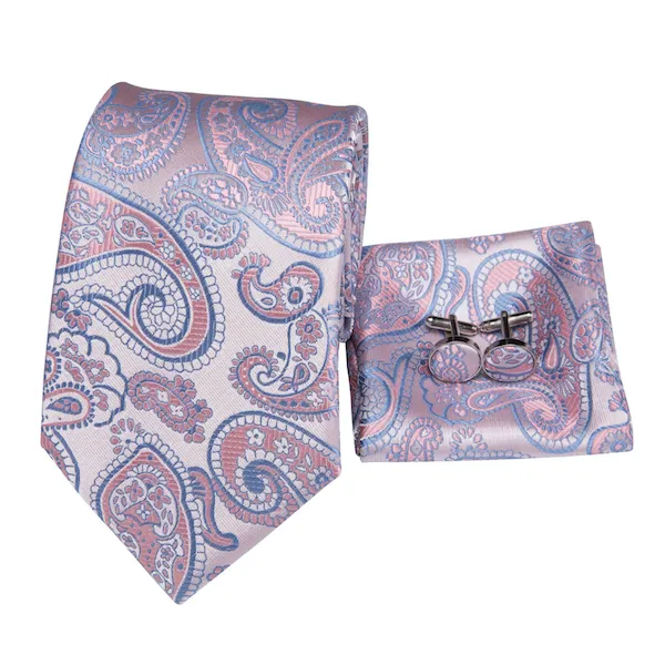 Classy Men Lavender Purple Paisley Silk Tie