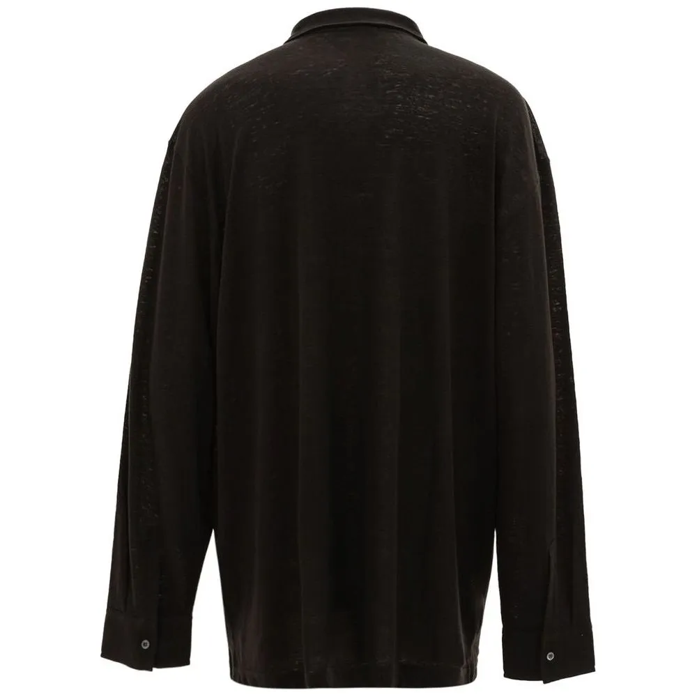 Corneliani Black Linen Shirt