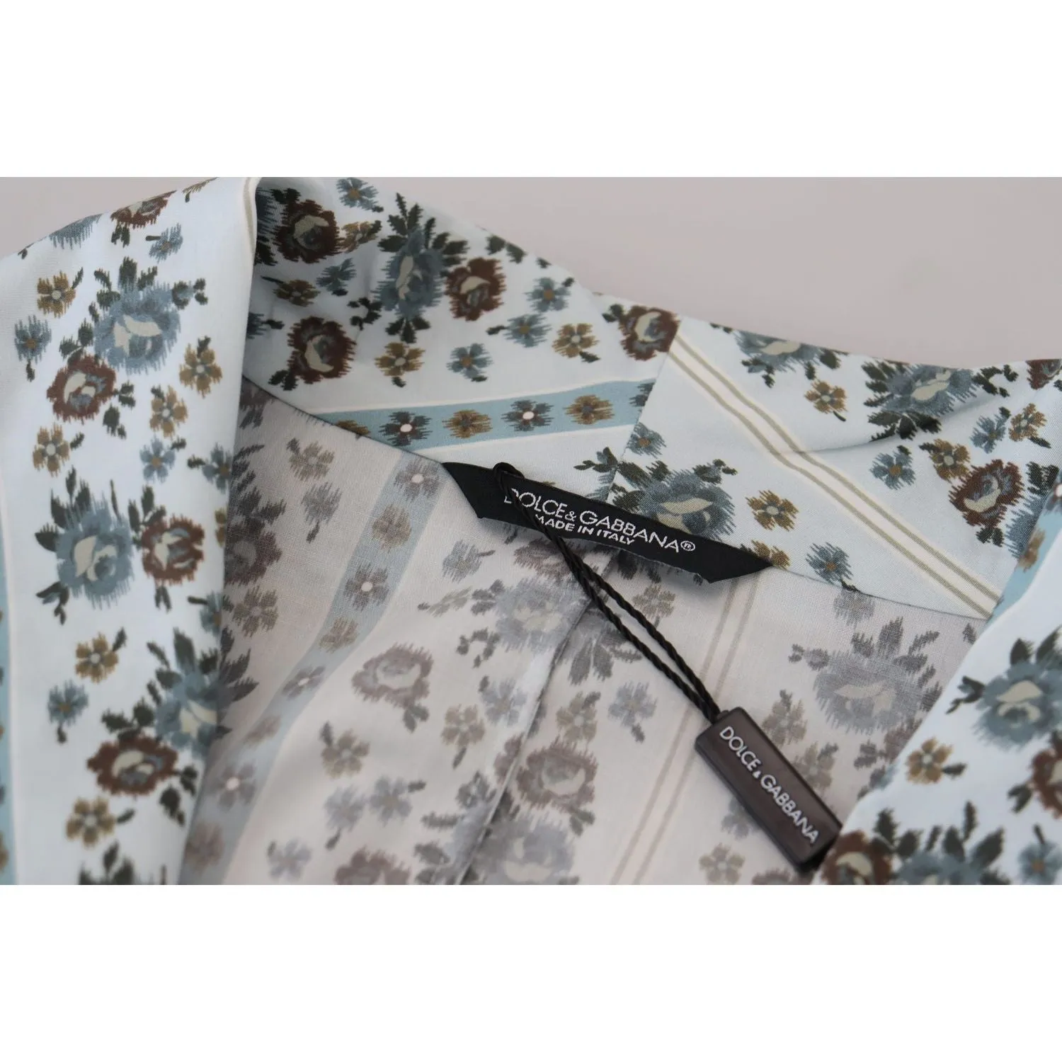 Dolce & Gabbana Elegant Floral Cotton Jacket Robe