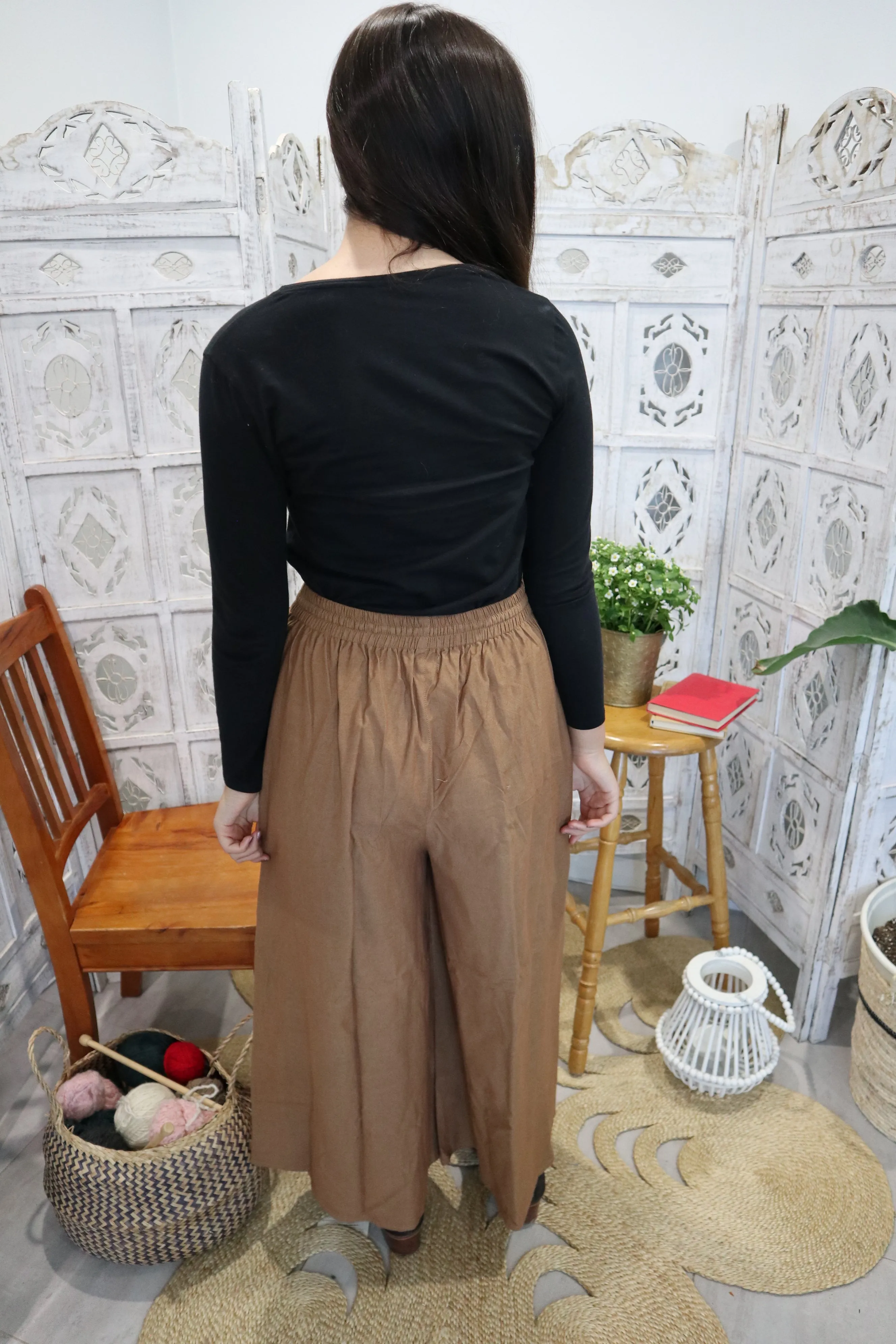 Fair Trade Palazzo Pants Light Brown