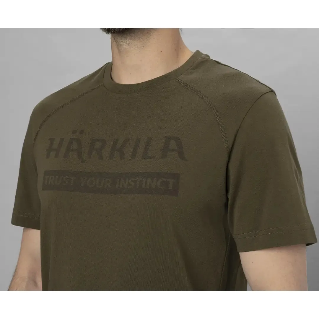 Harkila Logo S/S T-Shirt - Willow Green by Harkila