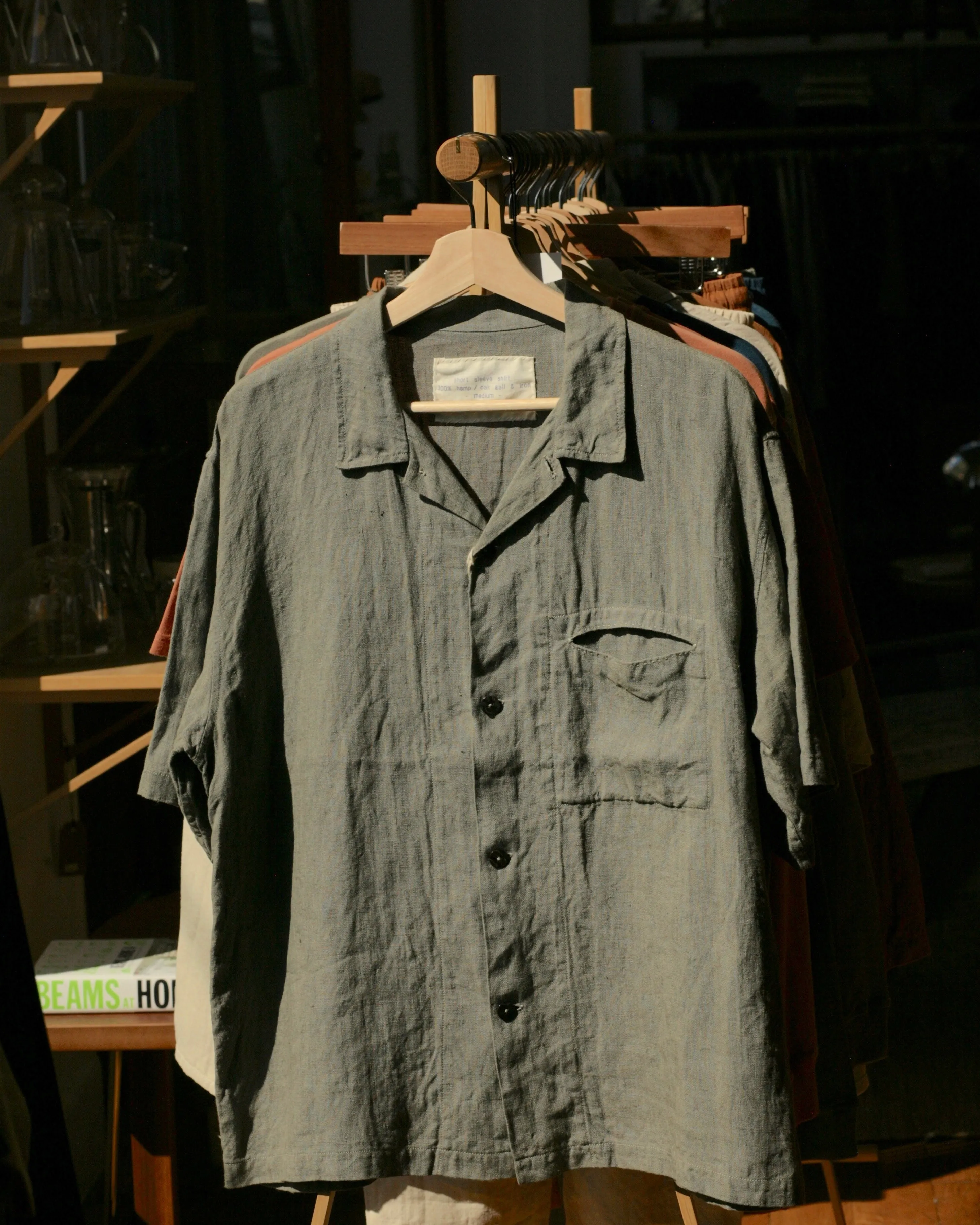 Hemp Short-sleeve Shirt | Oak Gall  & Iron Hand-dyed