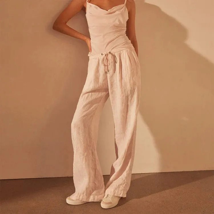 James Perse Wide Leg Relaxed Linen Pant