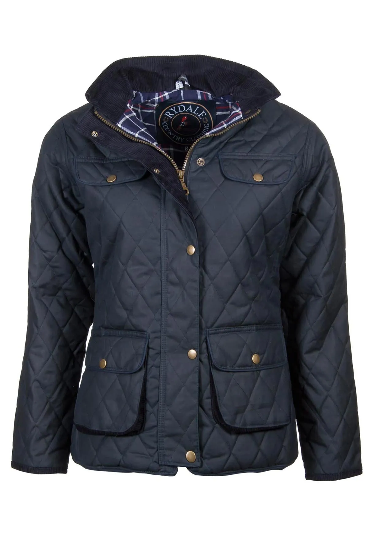 Ladies Diamond Quilted Wax Jacket