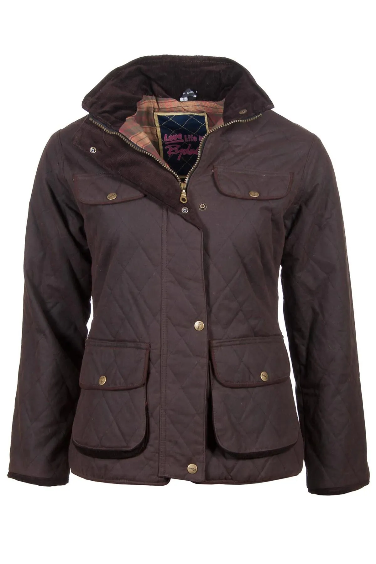 Ladies Diamond Quilted Wax Jacket