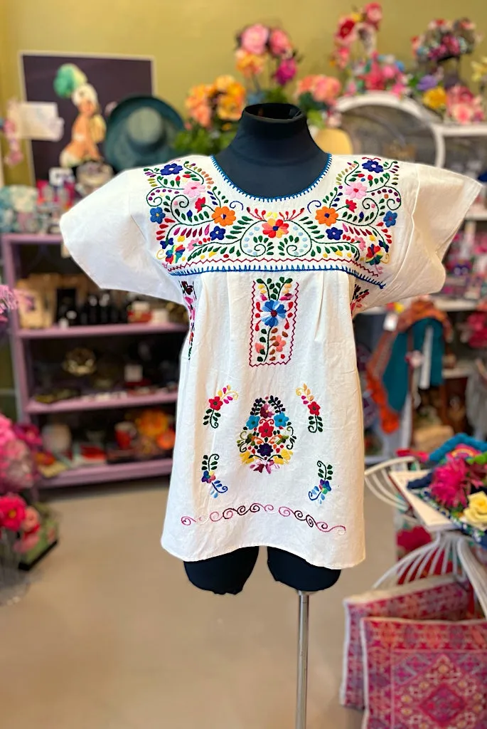 Mexican Bohemian Top - white