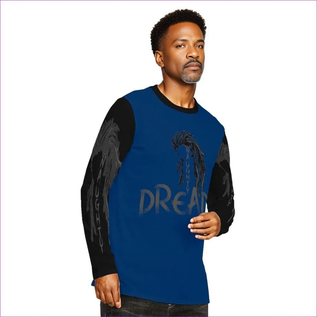 Naughty Dreadz Long Sleeve Blue T-Shirt  | 100% Cotton