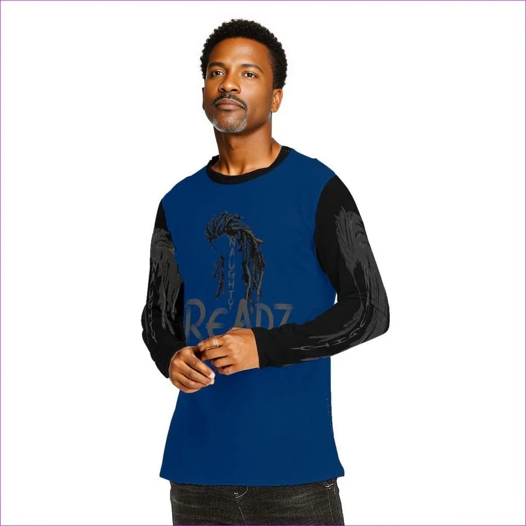 Naughty Dreadz Long Sleeve Blue T-Shirt  | 100% Cotton