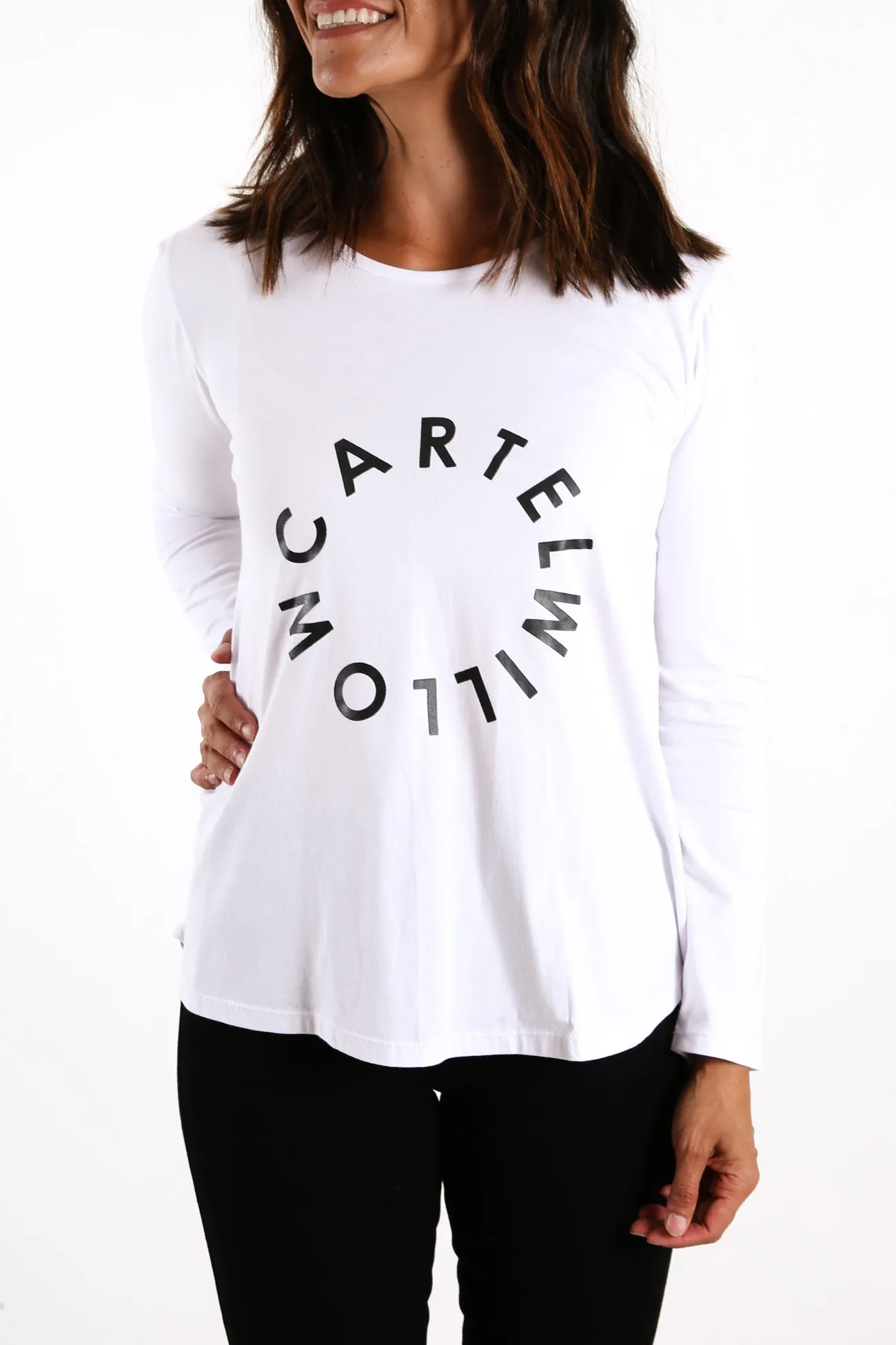 Orbit Long Sleeve Top White