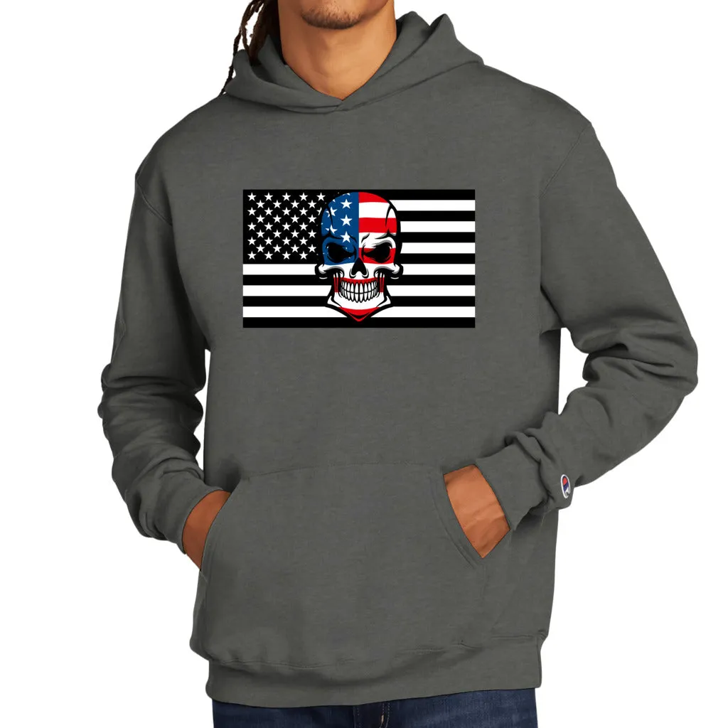 Skull Flag Men's Champion Hoodie - Ships from The US