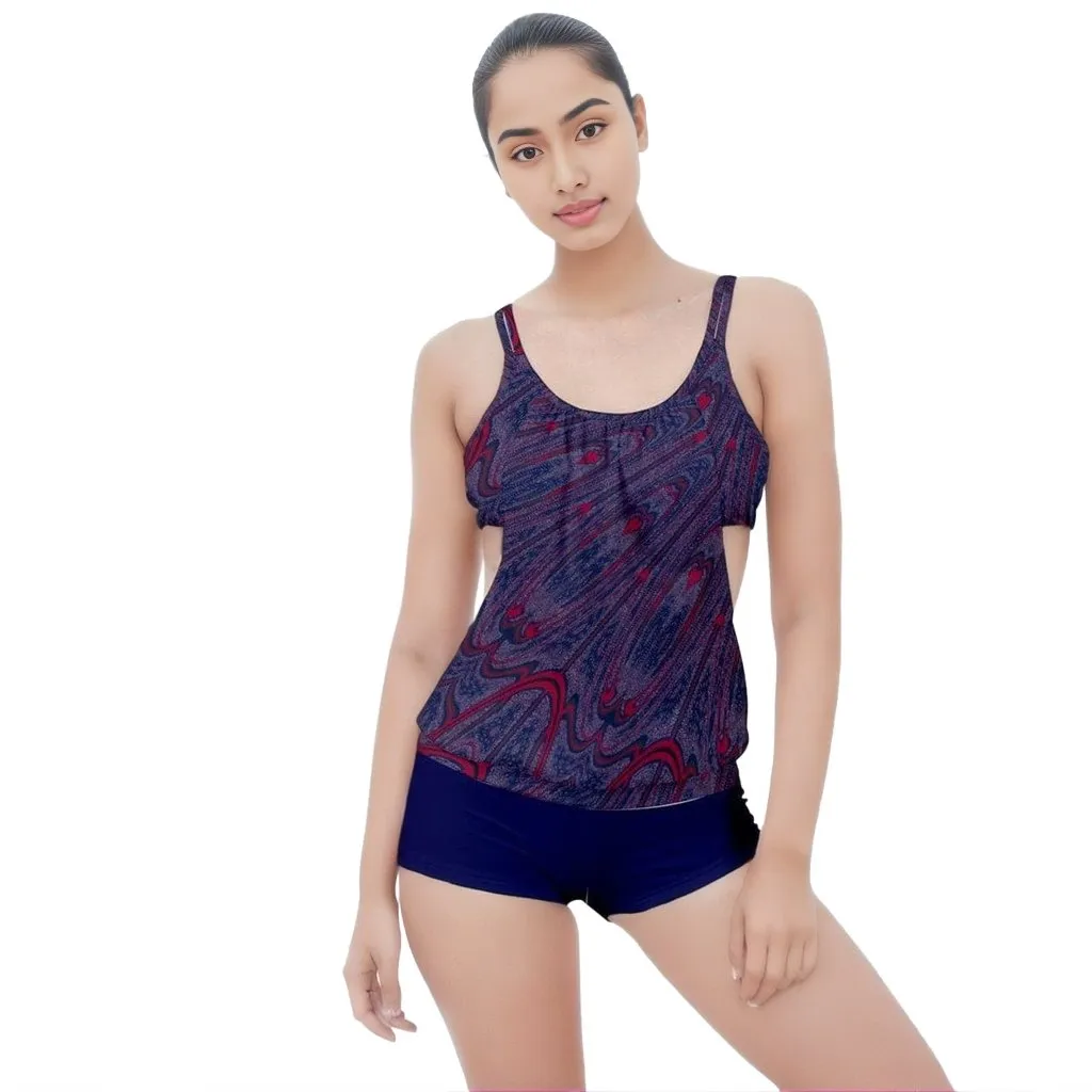 Spangled Boyleg Tankini Set