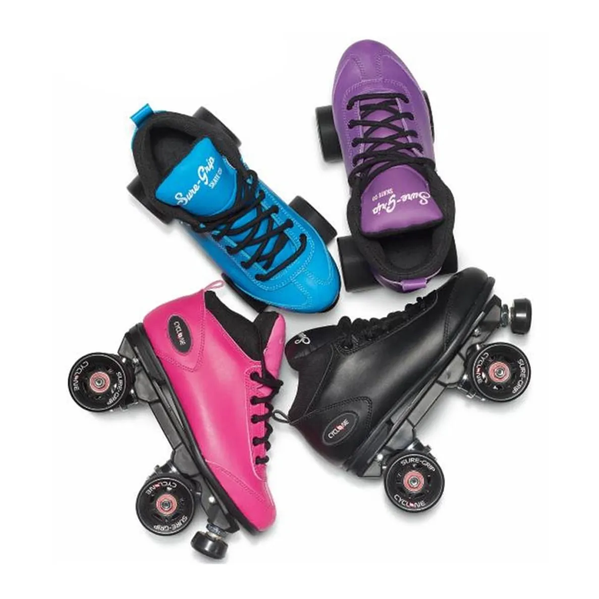 Sure-Grip Cyclone Pink Roller Skates