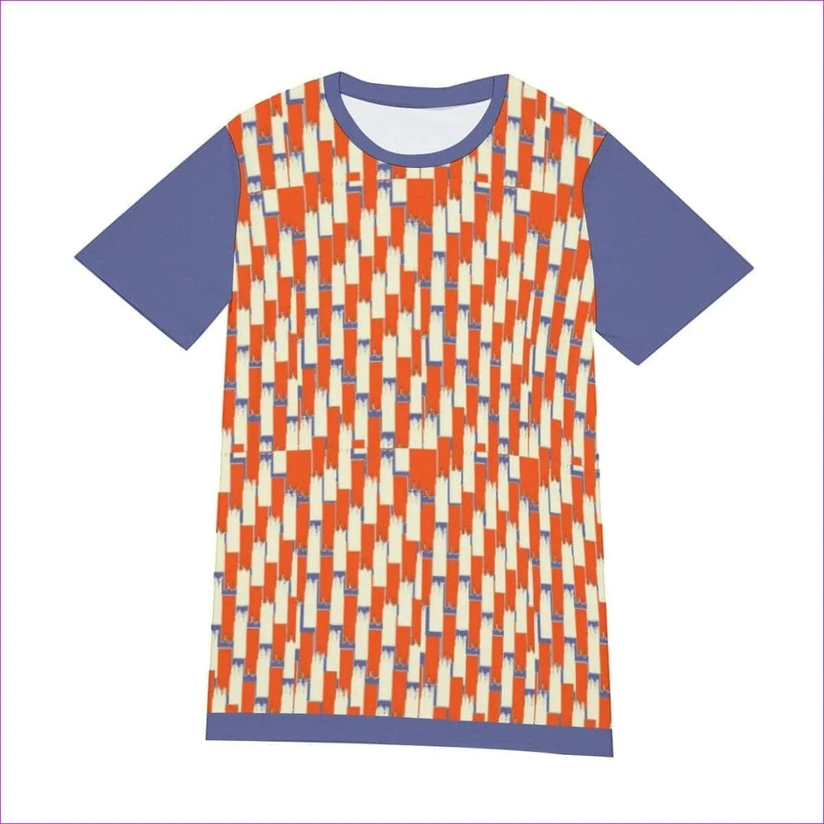 Taped Men's O-Neck T-Shirt | 100% Cotton- Orange