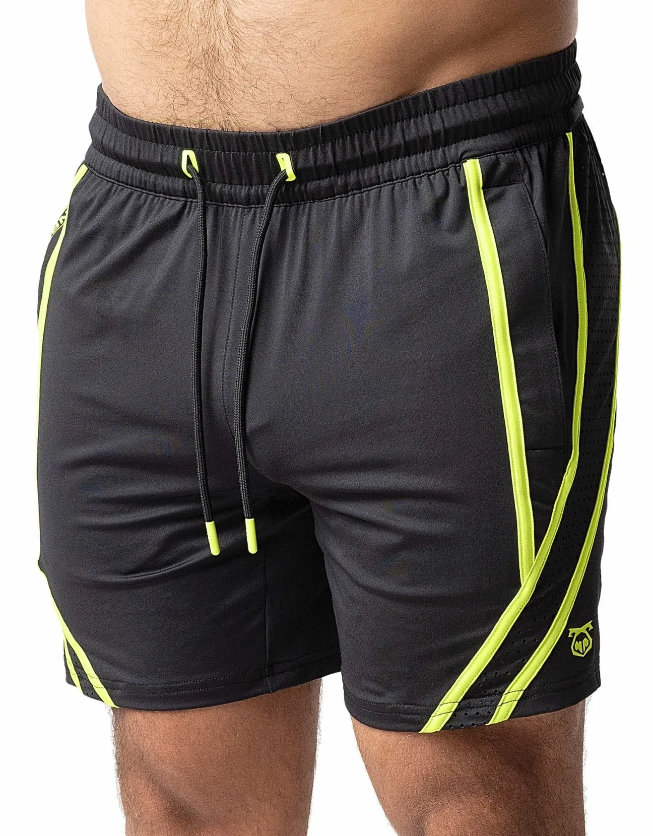 Voltage Rugby Short-Black/Acid Lime