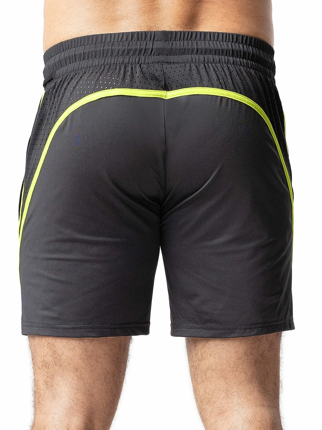 Voltage Rugby Short-Black/Acid Lime